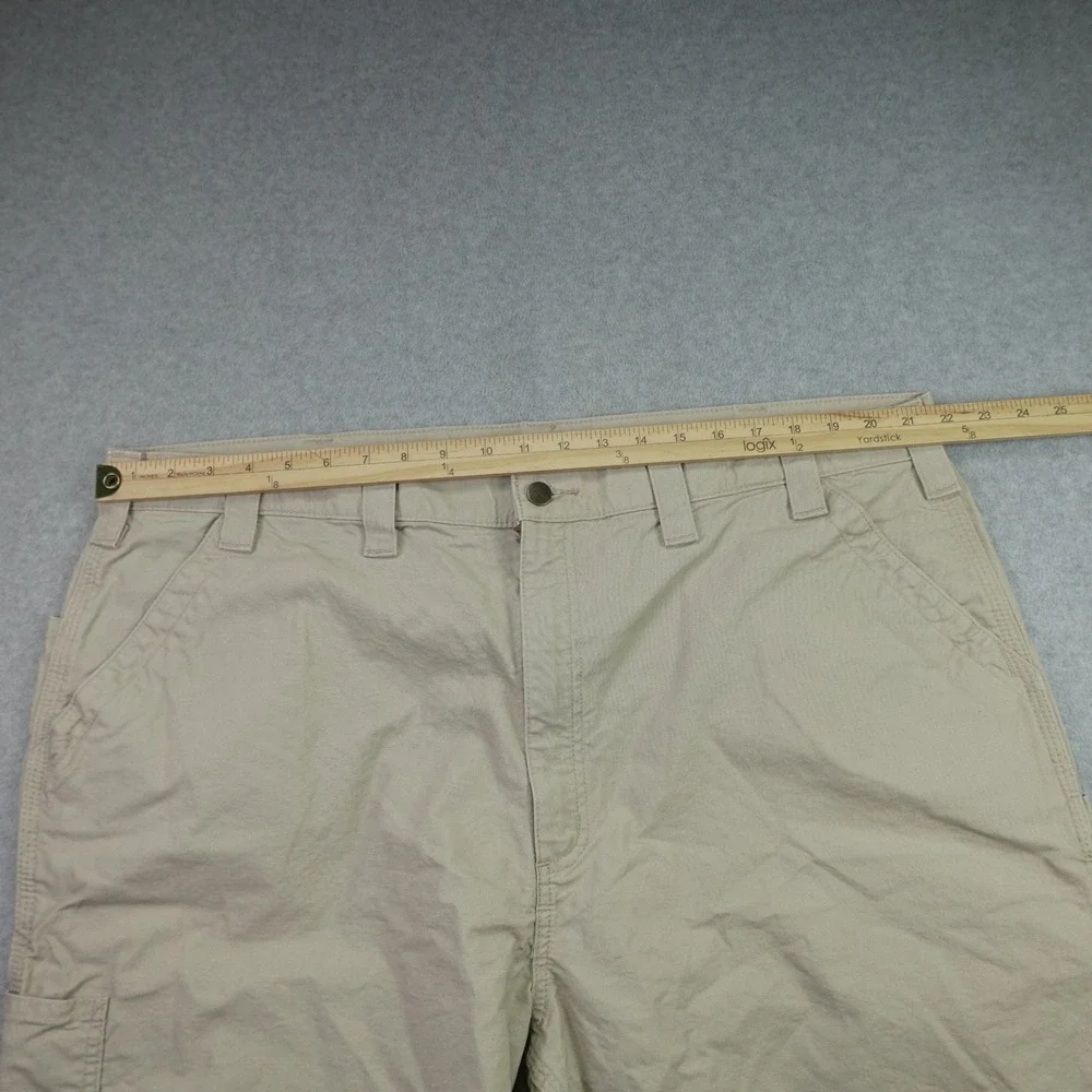 Carhartt Shorts Mens 44 Tan Canvas Work Original Fit Utility Rugged